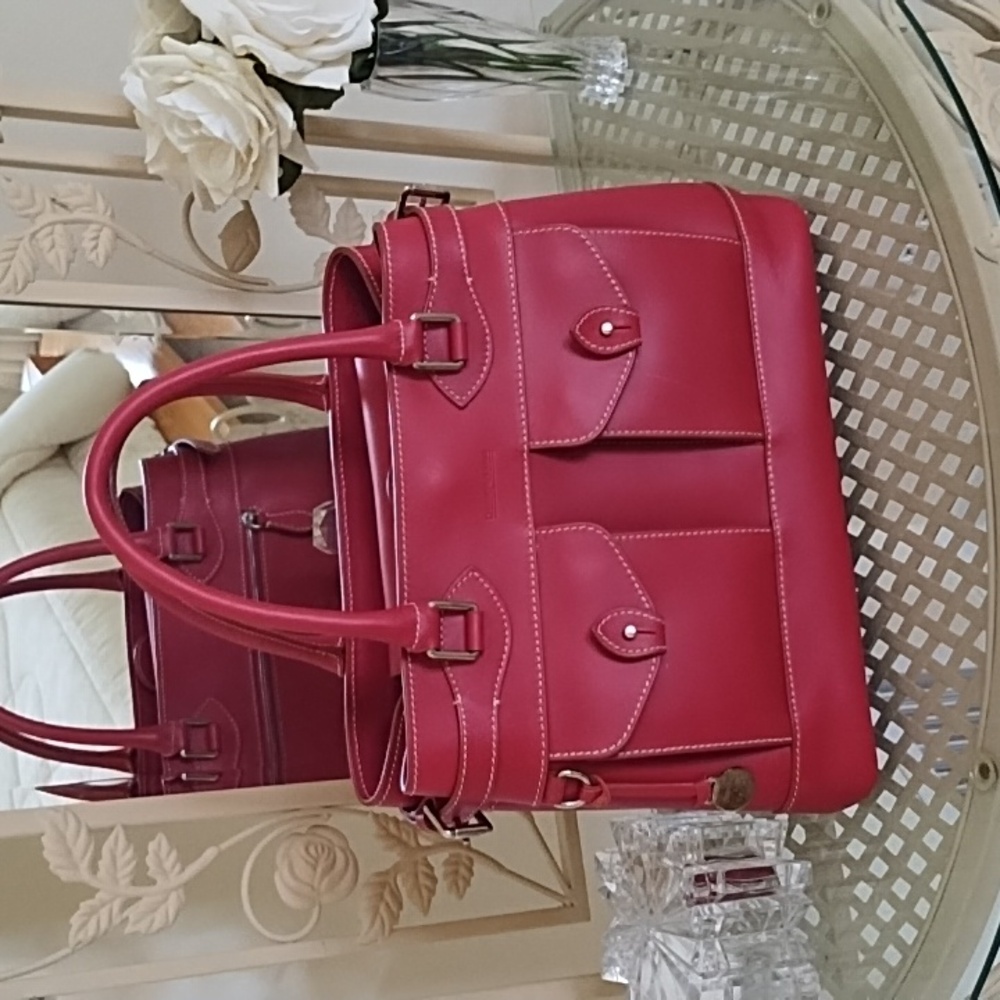 Red leather Dooney and Bourke